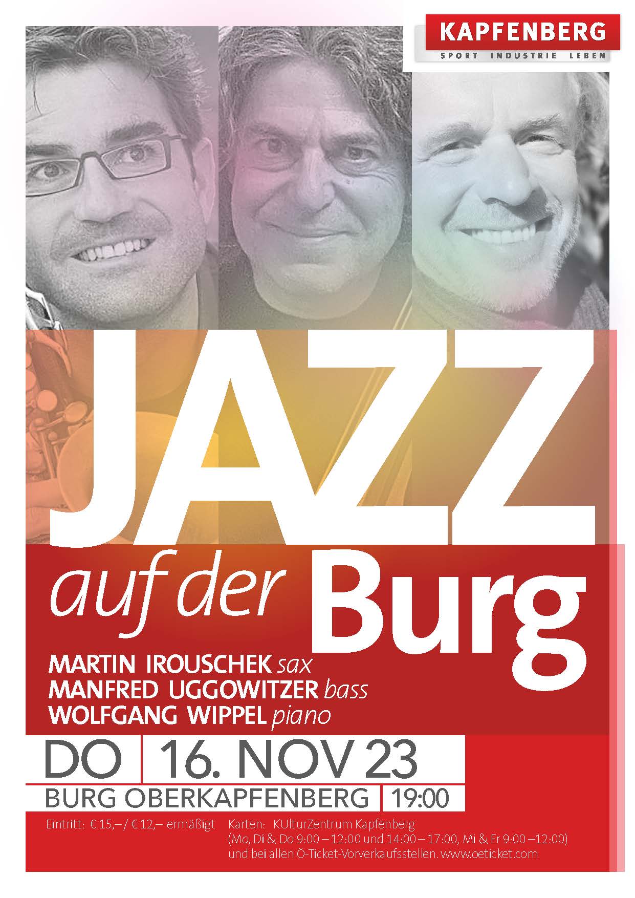 Jazzkonzert auf der Burg Oberkapfenberg 2023